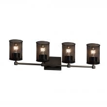 Justice Design Group MSH-8424-10-MBLK - Tetra 4-Light Bath Bar