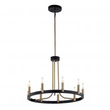 Justice Design Group NSH-8043-MBBR - Clayton 23” 1-Tier 9-Light Chandelier