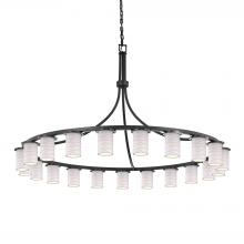  POR-8736-10-WAVE-MBLK-LED21-14700 - Dakota Downlight 21-Light 1-Tier LED Chandelier