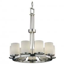 Justice Design Group POR-8766-10-SAWT-NCKL - Dakota 9-Light Ring Chandelier