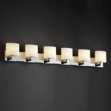 Justice Design Group FSN-8926-30-MROR-MBLK - Modular 6-Light Bath Bar