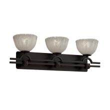 Justice Design Group GLA-8503-26-WHTW-MBLK - Argyle 3-Light Bath Bar