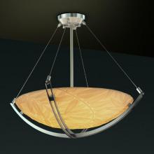 Justice Design Group PNA-9721-35-BANL-NCKL - 18" Pendant Bowl w/ Crossbar