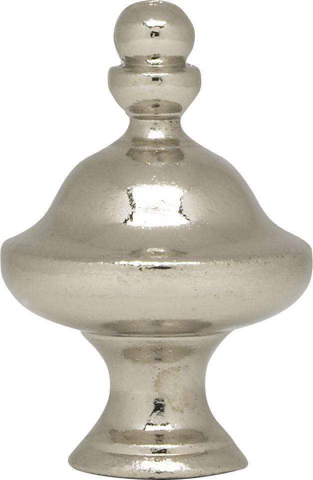 Pyramid Finial; 1-1/2" Height; 1/4-27; Polished Chrome Finish