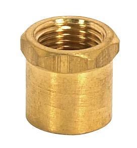 Brass Coupling; Unfinished; 1/2" Long; Hexagon Head Coupling; 1/8 IP