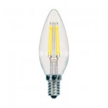 Satco Products Inc. S21265 - 4 Watt B11 LED; Clear; Candelabra base; 90 CRI; 3000K; 120 Volt