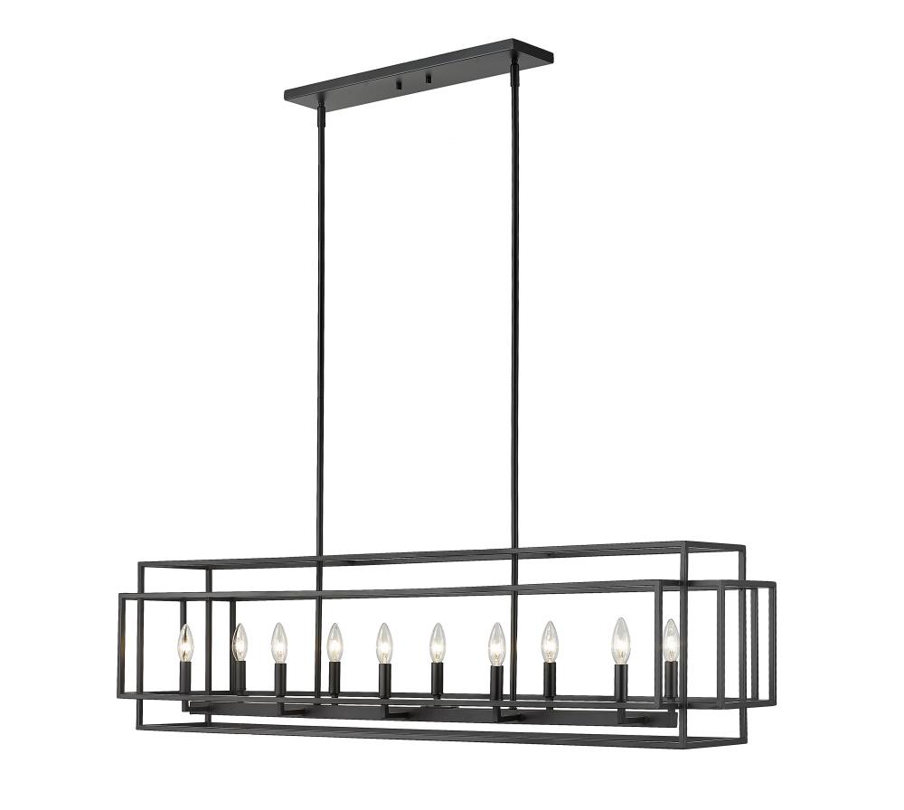 10 Light Linear Chandelier