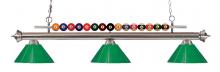 Z-Lite 170BN-PGR - 3 Light Billiard