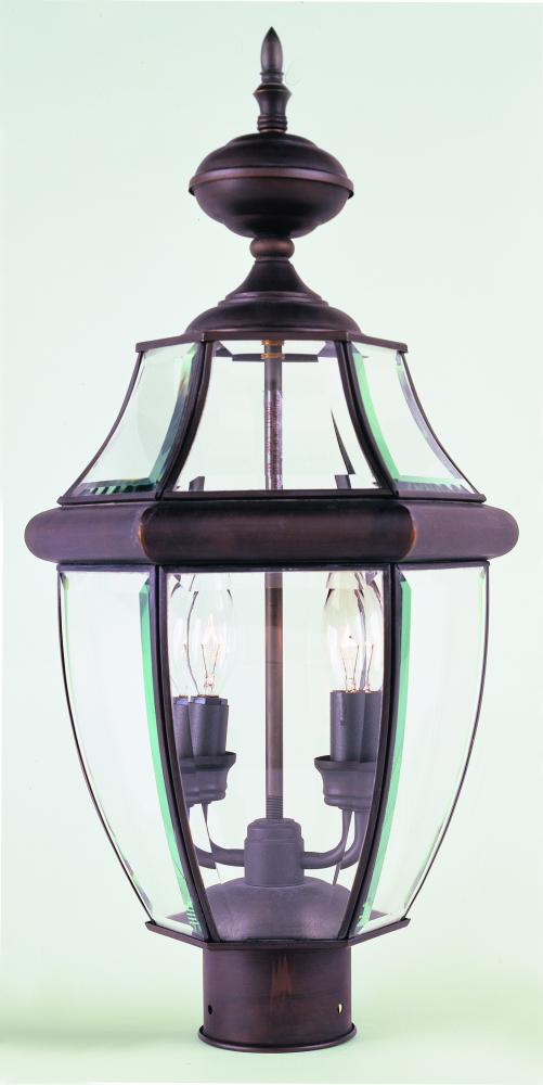 MED 2 LIGHT POST LANTERN