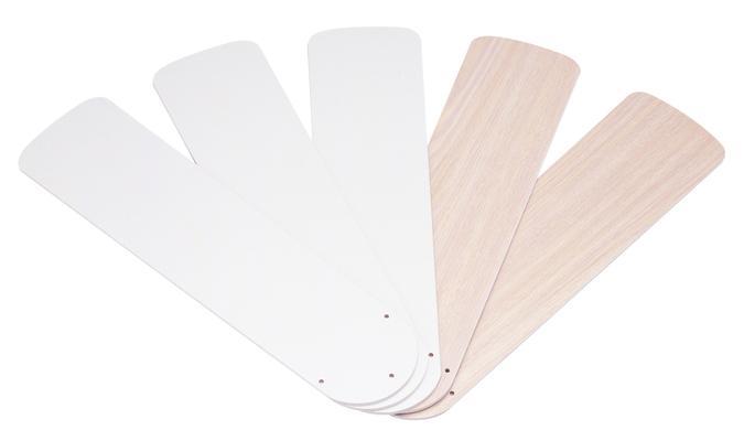 52" White/Bleached Oak Reversible Fan Blades