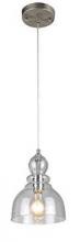 Westinghouse 6100700 - Mini Pendant Brushed Nickel Finish Clear Seeded Glass