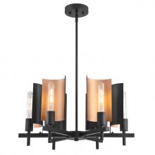 Westinghouse 6575800 - 6 Light Chandelier Matte Black Finish with Metallic Bronze Accents