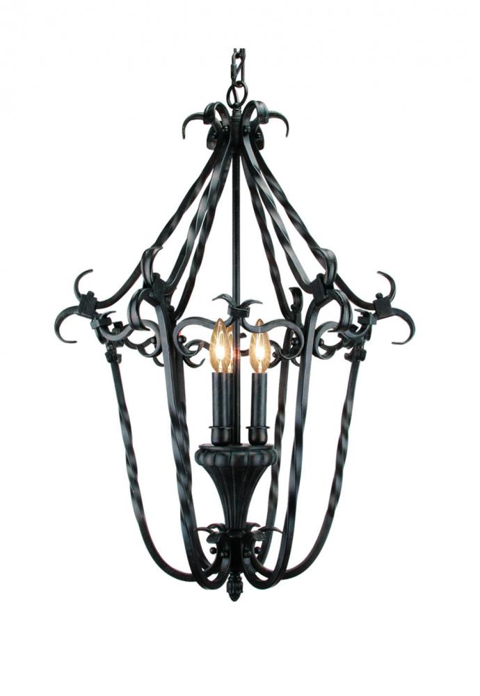 Bronze Open Frame Foyer Hall Fixture