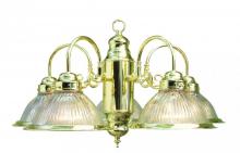 Woodbridge 10001-PBR - Brass Down Chandelier