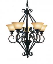 Woodbridge 12051-TOR - Bronze Up Chandelier