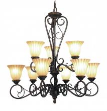 Woodbridge 15022-RSI - Bronze Up Chandelier