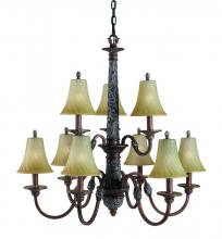 Woodbridge 15033-BRK - Bronze Up Chandelier