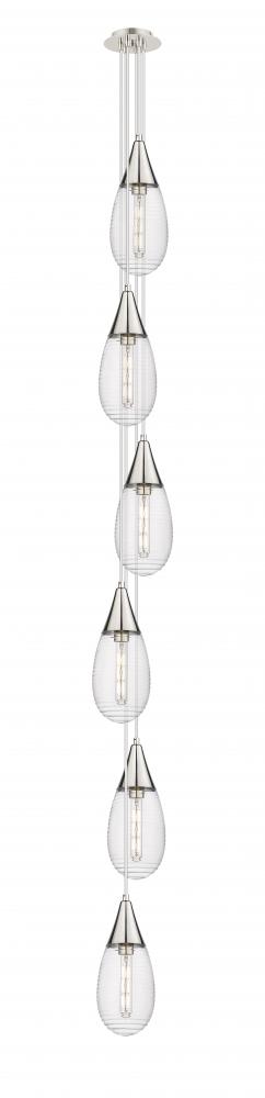 Malone - 6 Light - 8 inch - Polished Nickel - Multi Pendant