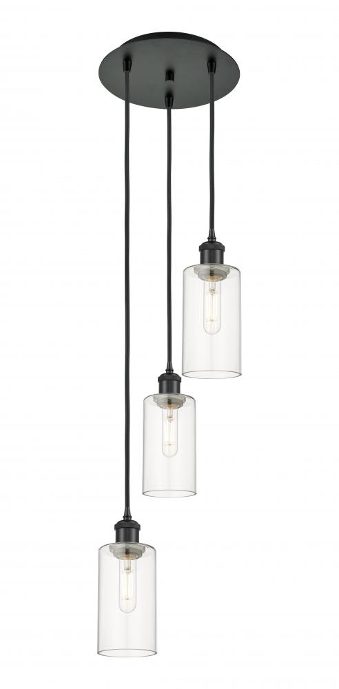 Crown Point - 3 Light - 13 inch - Matte Black - Multi Pendant