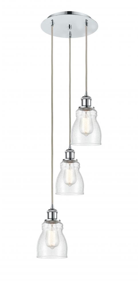 Ellery - 3 Light - 12 inch - Polished Chrome - Cord Hung - Multi Pendant