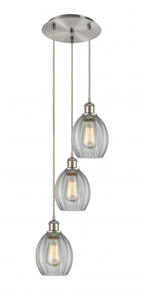 Eaton - 3 Light - 12 inch - Brushed Satin Nickel - Cord Hung - Multi Pendant