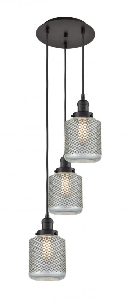 Stanton - 3 Light - 13 inch - Oil Rubbed Bronze - Cord hung - Multi Pendant