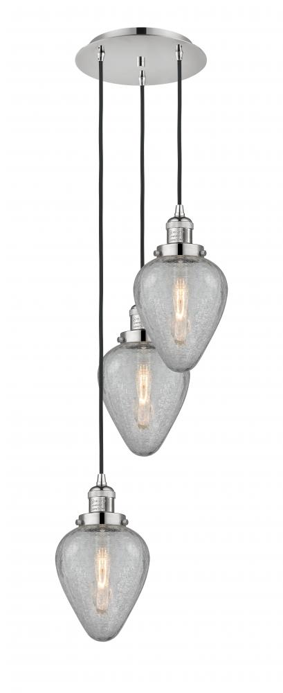 Geneseo - 3 Light - 13 inch - Polished Nickel - Cord hung - Multi Pendant