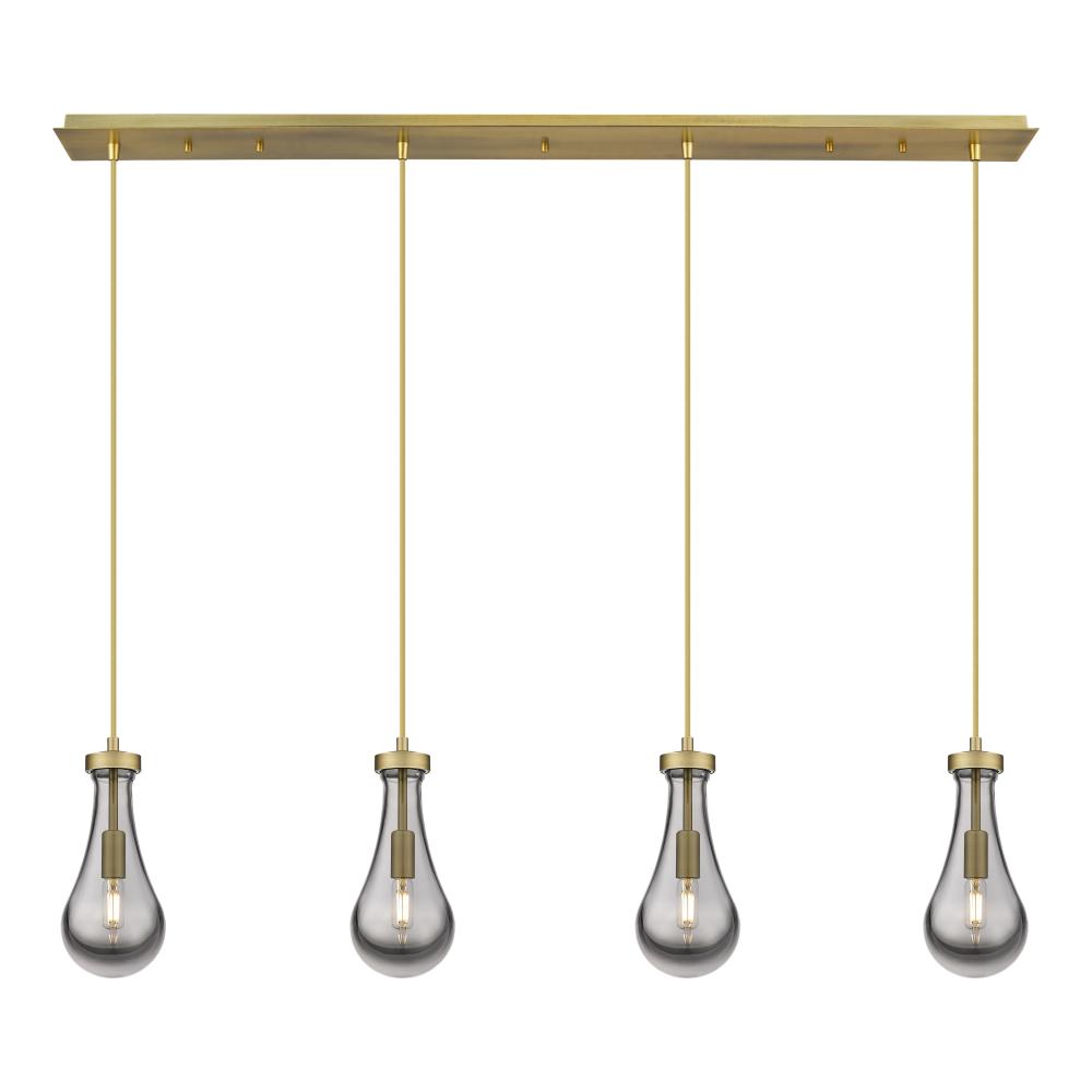 Owego - 4 Light - 49 inch - Brushed Brass - Linear Pendant