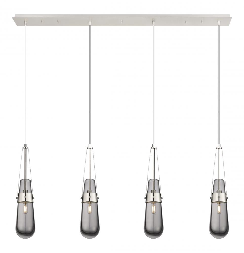 Milan - 4 Light - 48 inch - Polished Nickel - Linear Pendant