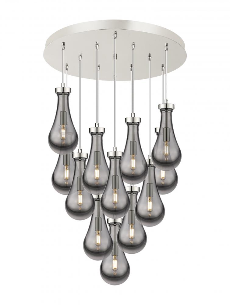 Owego - 12 Light - 24 inch - Polished Nickel - Multi Pendant