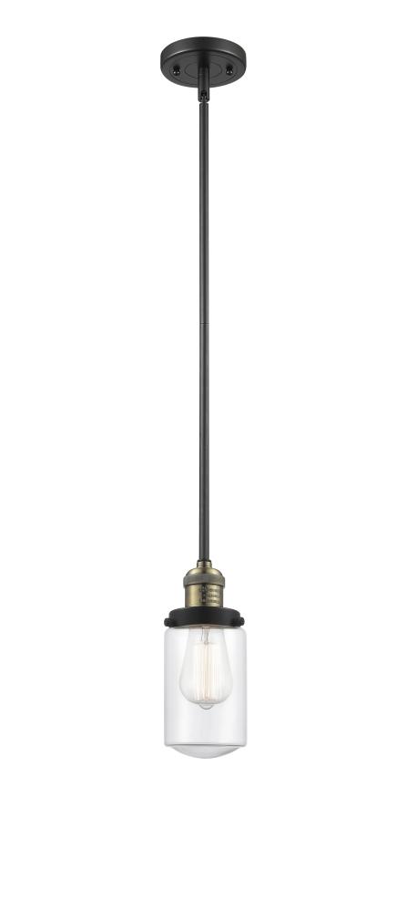 Dover - 1 Light - 5 inch - Black Antique Brass - Stem Hung - Mini Pendant