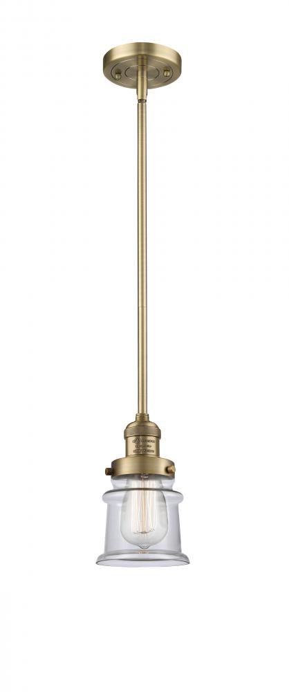 Canton - 1 Light - 5 inch - Brushed Brass - Stem Hung - Mini Pendant