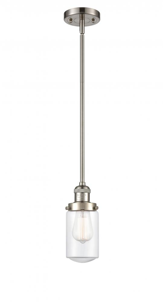 Dover - 1 Light - 5 inch - Brushed Satin Nickel - Stem Hung - Mini Pendant