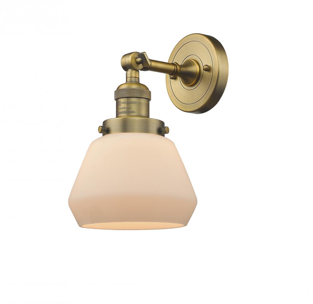 Fulton - 1 Light - 7 inch - Brushed Brass - Sconce