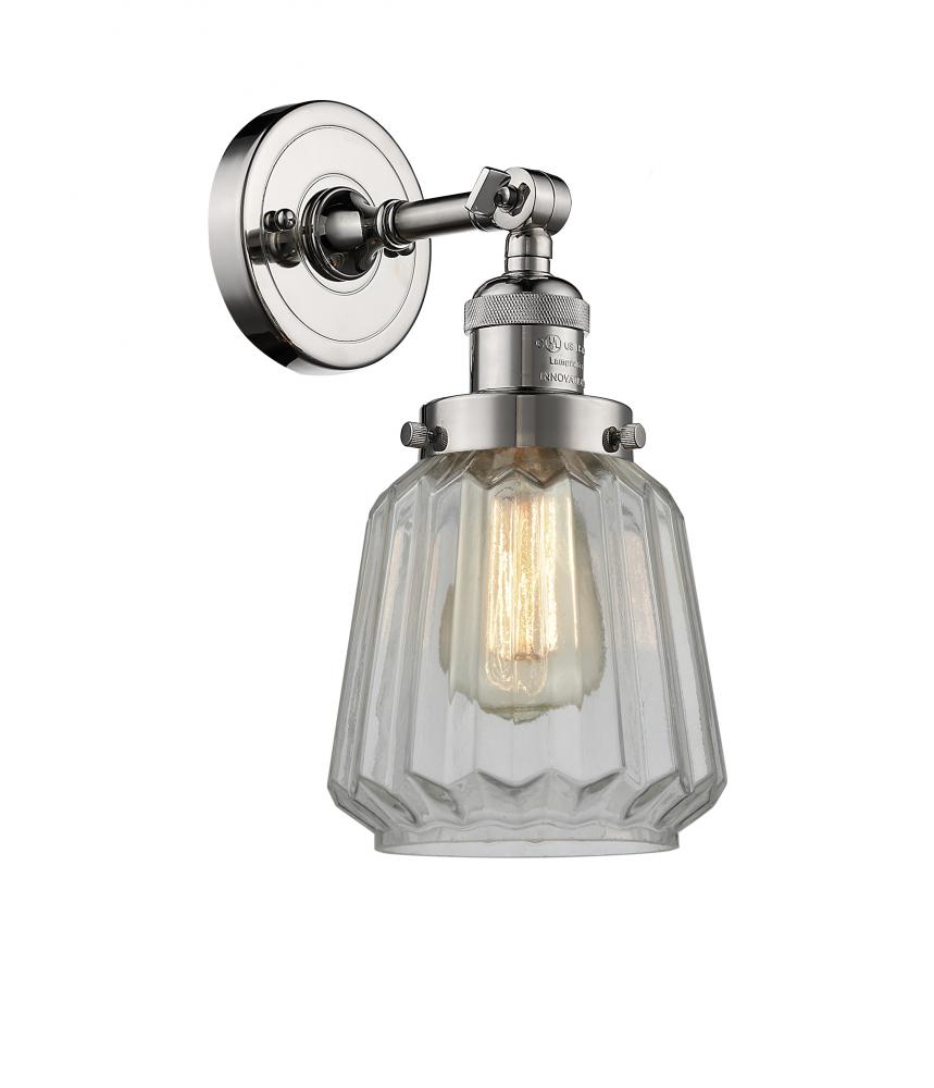 Chatham - 1 Light - 7 inch - Polished Nickel - Sconce