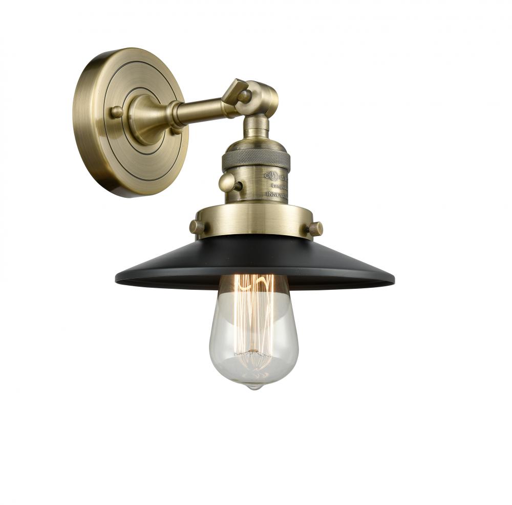 Railroad - 1 Light - 8 inch - Antique Brass - Sconce