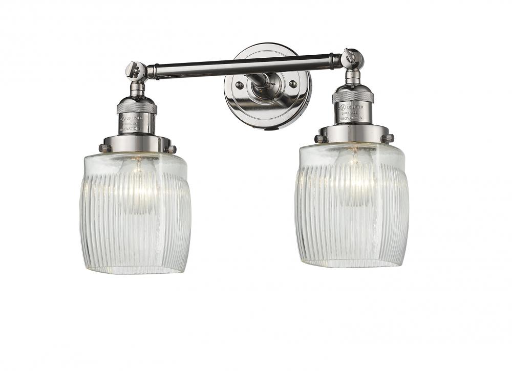 Colton - 2 Light - 16 inch - Polished Nickel - Bath Vanity Light