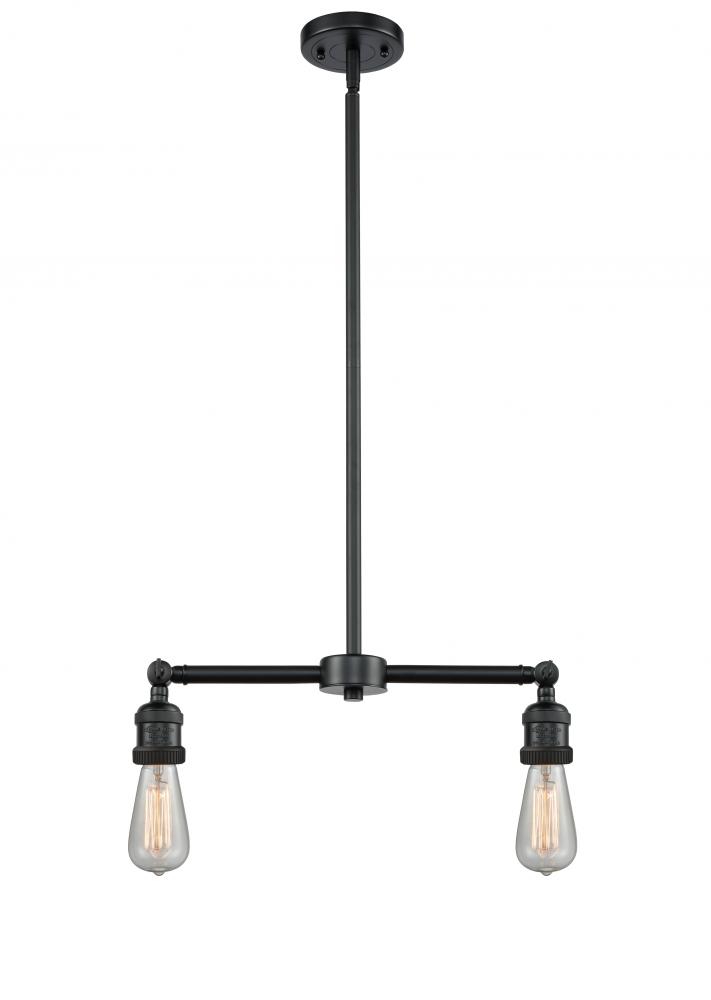 Bare Bulb - 2 Light - 8 inch - Oil Rubbed Bronze - Stem Hung - Island Light