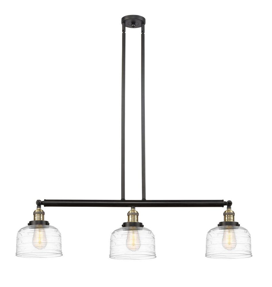 Bell - 3 Light - 41 inch - Black Antique Brass - Stem Hung - Island Light