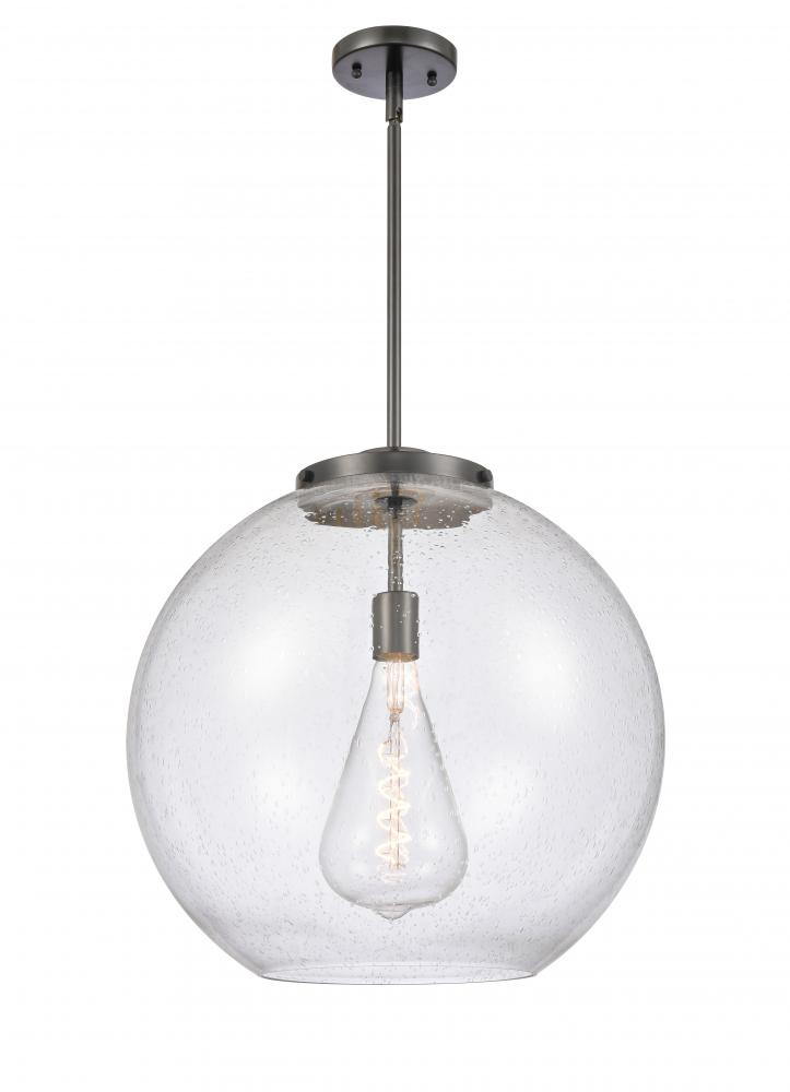 Athens - 1 Light - 18 inch - Matte Black - Cord hung - Pendant