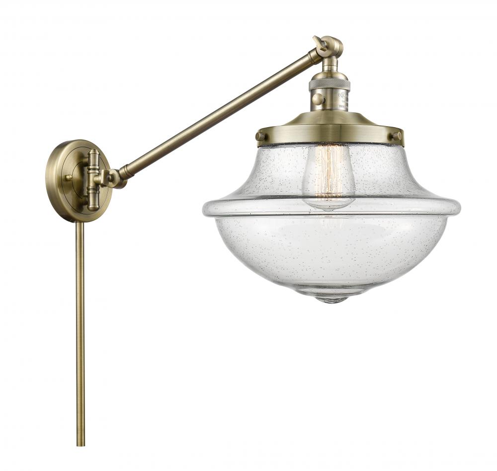 Oxford - 1 Light - 12 inch - Antique Brass - Swing Arm