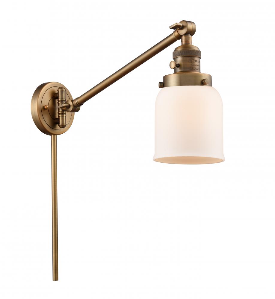 Bell - 1 Light - 8 inch - Brushed Brass - Swing Arm