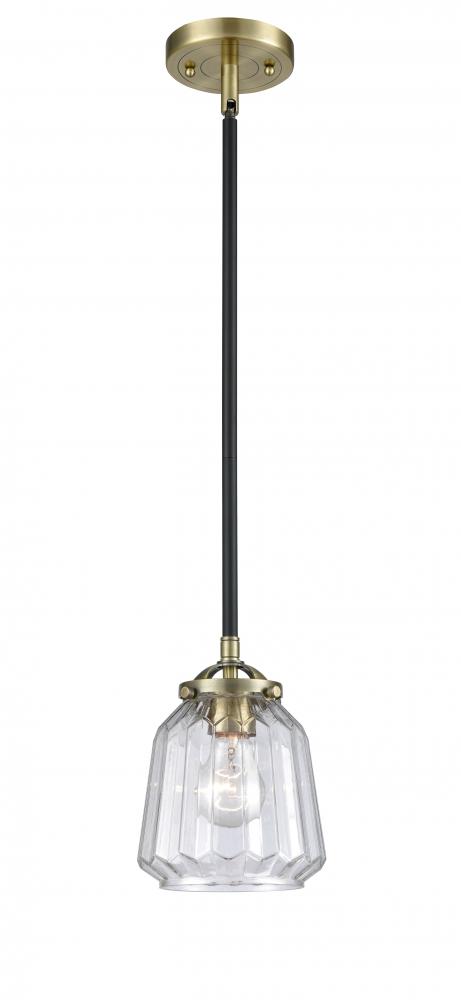 Chatham - 1 Light - 7 inch - Black Antique Brass - Cord hung - Mini Pendant