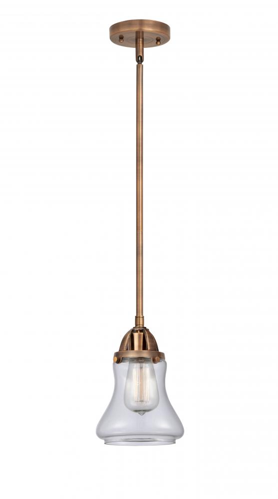 Bellmont - 1 Light - 6 inch - Antique Copper - Cord hung - Mini Pendant