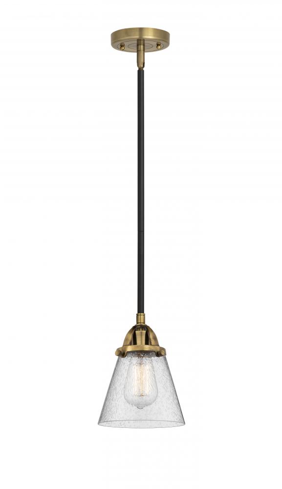 Cone - 1 Light - 6 inch - Black Antique Brass - Cord hung - Mini Pendant