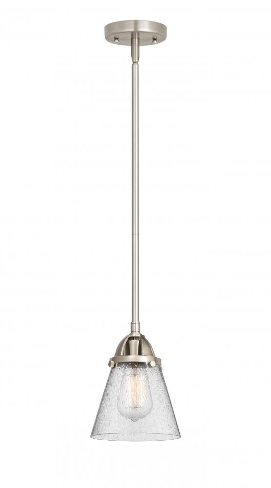 Cone - 1 Light - 6 inch - Brushed Satin Nickel - Cord hung - Mini Pendant