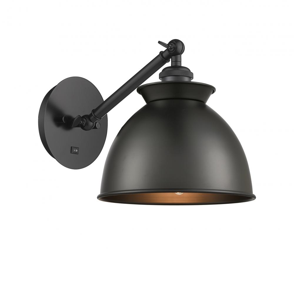 Adirondack - 1 Light - 8 inch - Matte Black - Sconce