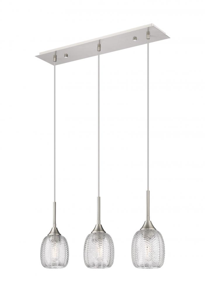 Berkshire - 3 Light - 27 inch - Brushed Satin Nickel - Cord Hung - Island Light