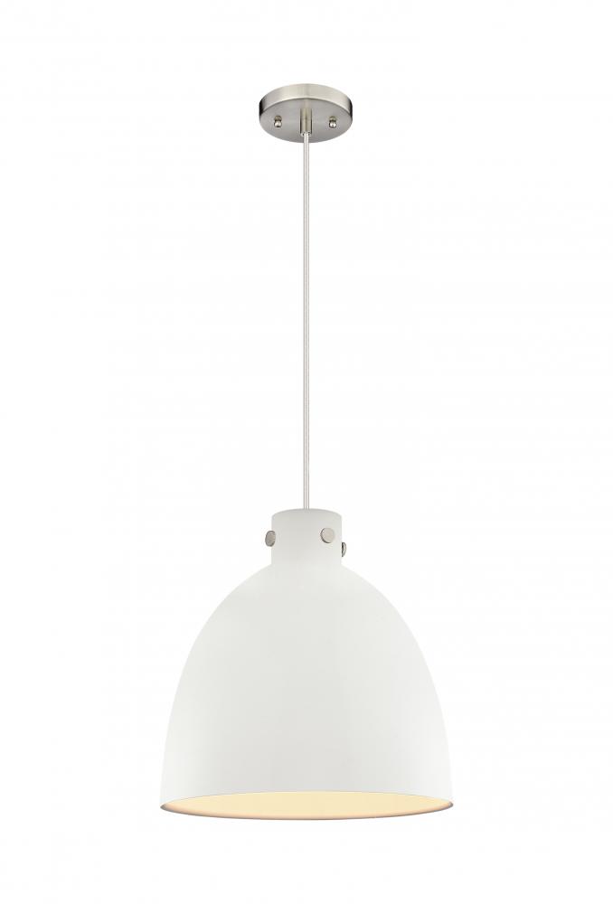 Newton Sphere - 1 Light - 16 inch - Satin Nickel - Cord hung - Pendant