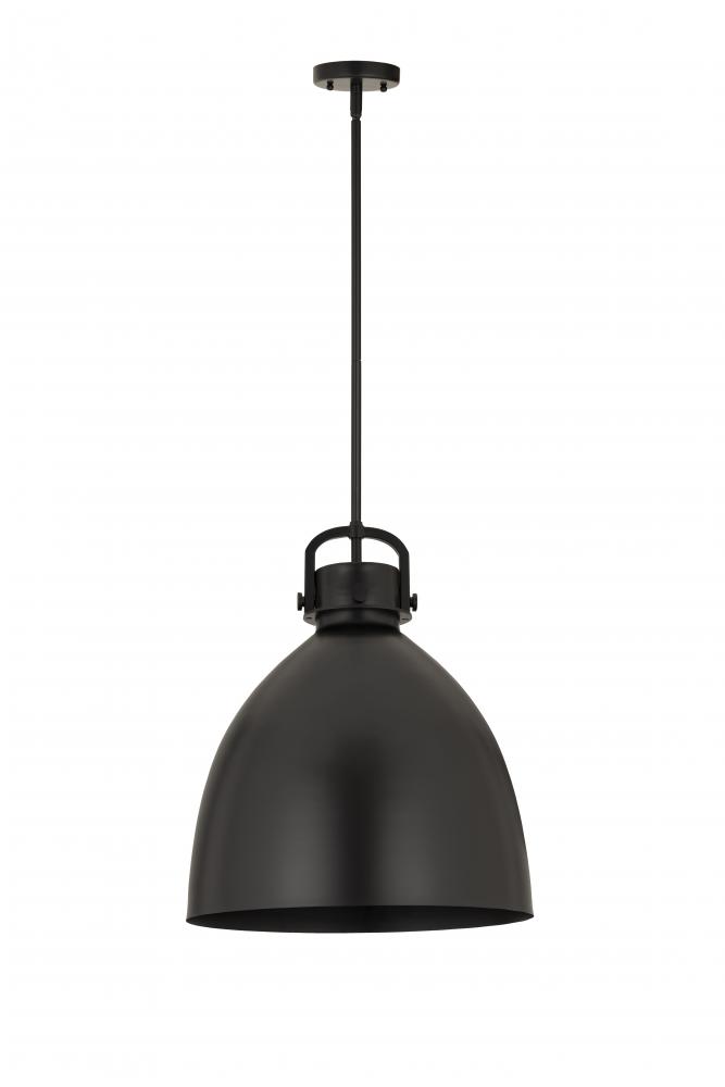 Newton Bell - 1 Light - 16 inch - Matte Black - Pendant